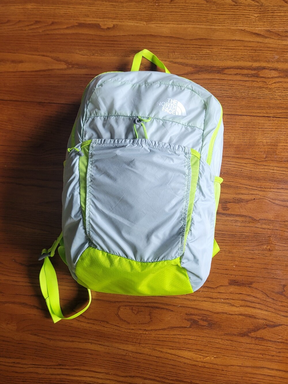 The North Face Men's Flyweight Gray & Neon Green Backpack